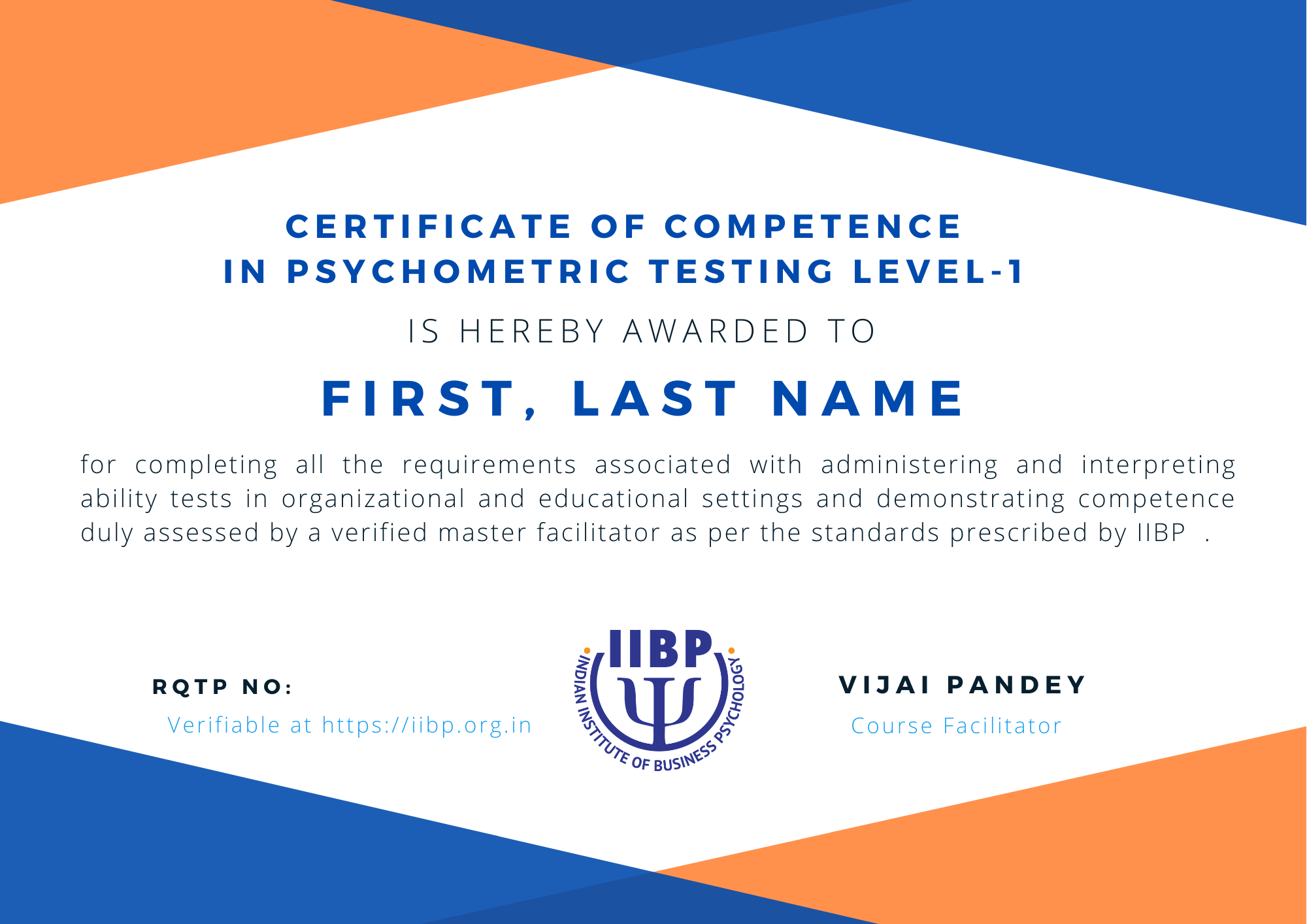 Psychometric Testing Certification IIBP Level 1 2 The Psychometric World